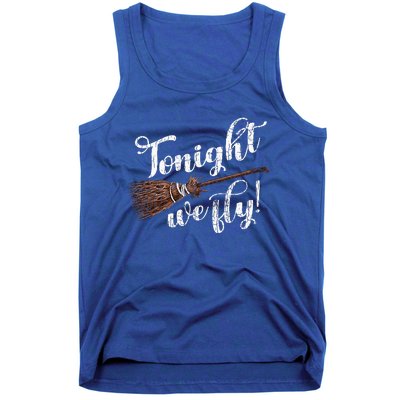 Tonight We Fly Fun Halloween Pumpkin Witches Tank Top