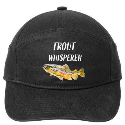 Trout Whisperer Fishing Rainbow Trout 7-Panel Snapback Hat