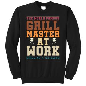 The World Famous Grill Master At Work Funny BBQ Barbecue Sweatshirt