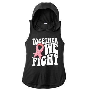 Together We Fight Breast Cancer Retro Ladies PosiCharge Tri-Blend Wicking Draft Hoodie Tank