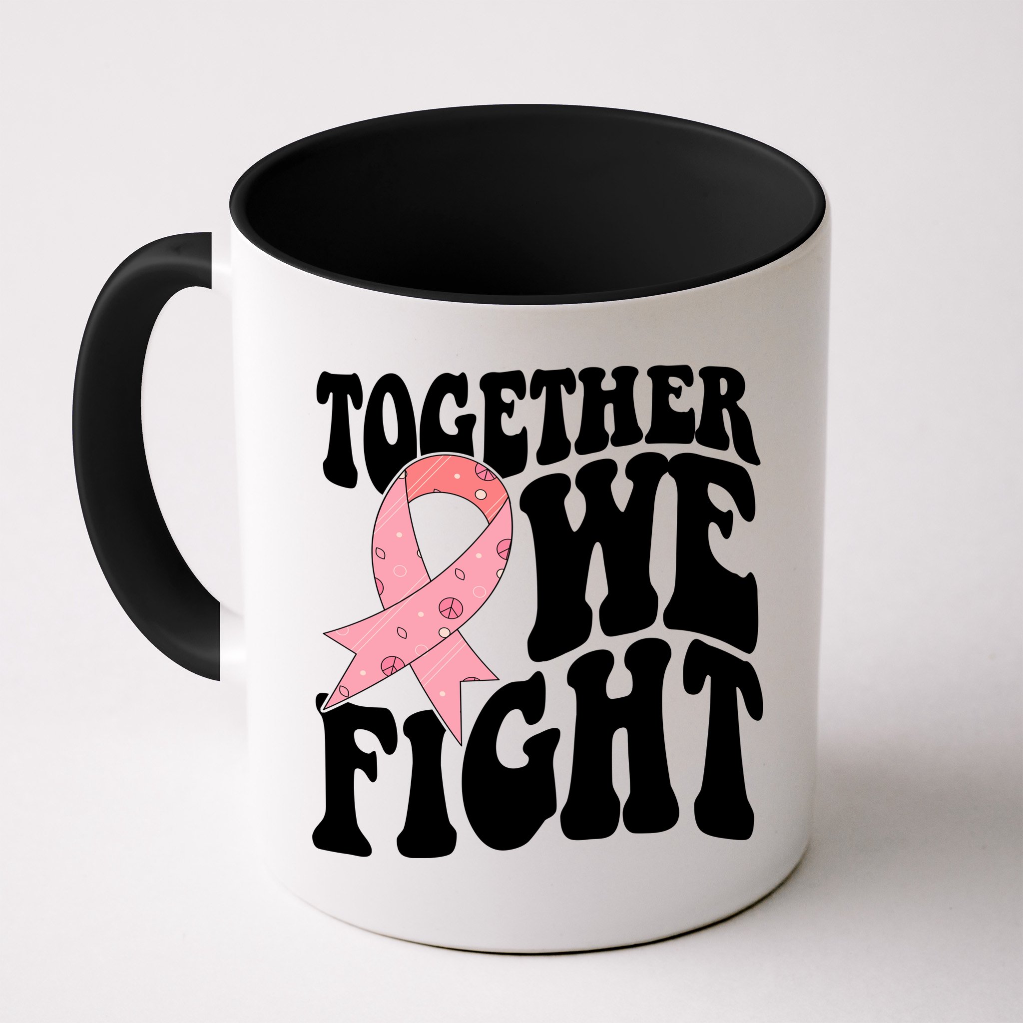 Together We Fight Breast Cancer Retro Mug