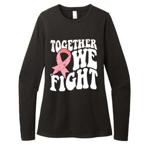 Together We Fight Breast Cancer Retro Womens CVC Long Sleeve Shirt