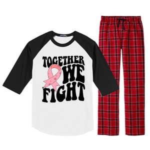 Together We Fight Breast Cancer Retro Raglan Sleeve Pajama Set