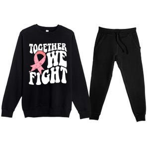 Together We Fight Breast Cancer Retro Premium Crewneck Sweatsuit Set