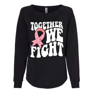 Together We Fight Breast Cancer Retro Womens California Wash Sweatshirt