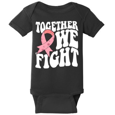 Together We Fight Breast Cancer Retro Baby Bodysuit