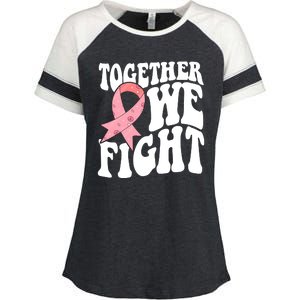 Together We Fight Breast Cancer Retro Enza Ladies Jersey Colorblock Tee