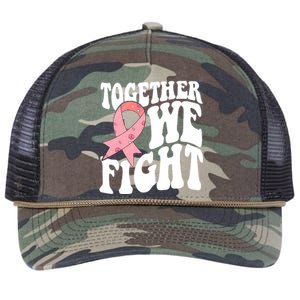 Together We Fight Breast Cancer Retro Retro Rope Trucker Hat Cap