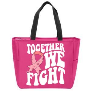 Together We Fight Breast Cancer Retro Zip Tote Bag