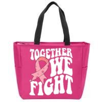 Together We Fight Breast Cancer Retro Zip Tote Bag