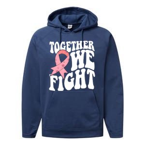 Together We Fight Breast Cancer Retro Performance Fleece Hoodie