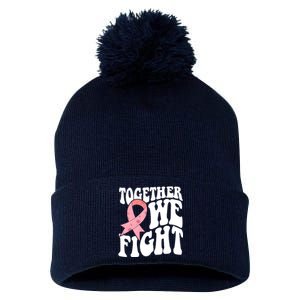 Together We Fight Breast Cancer Retro Pom Pom 12in Knit Beanie