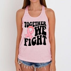 Together We Fight Breast Cancer Retro Women's Knotted Racerback Tank