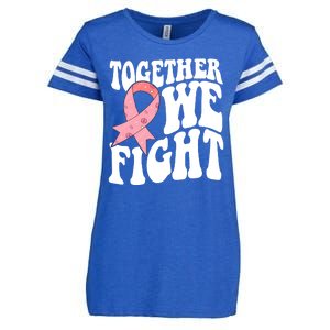 Together We Fight Breast Cancer Retro Enza Ladies Jersey Football T-Shirt