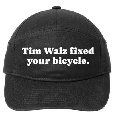 Tim Walz Fixed Your Bicycle 7-Panel Snapback Hat