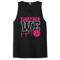 Together We Fight Volleyball Breast Cancer Pink Ribbon PosiCharge Competitor Tank