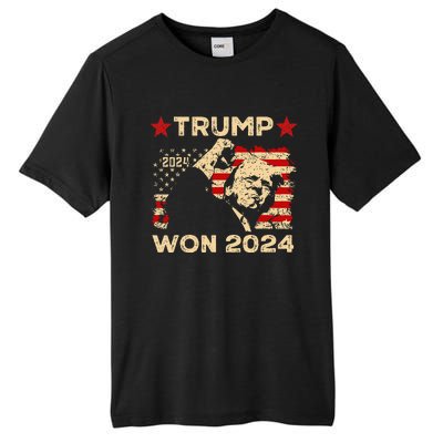 Trump Won Fist Pump Jd Vance 2024 Inaugration 47th President Tall Fusion ChromaSoft Performance T-Shirt