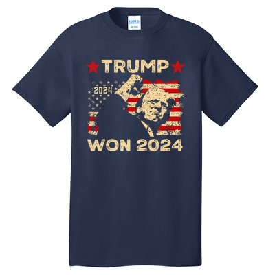 Trump Won Fist Pump Jd Vance 2024 Inaugration 47th President Tall T-Shirt