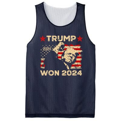 Trump Won Fist Pump Jd Vance 2024 Inaugration 47th President Mesh Reversible Basketball Jersey Tank