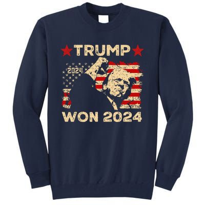 Trump Won Fist Pump Jd Vance 2024 Inaugration 47th President Tall Sweatshirt