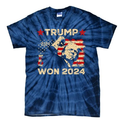 Trump Won Fist Pump Jd Vance 2024 Inaugration 47th President Tie-Dye T-Shirt