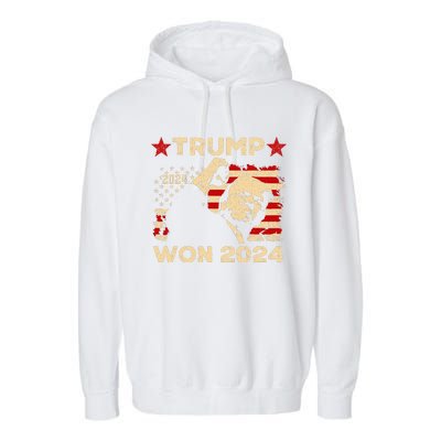 Trump Won Fist Pump Jd Vance 2024 Inaugration 47th President Garment-Dyed Fleece Hoodie