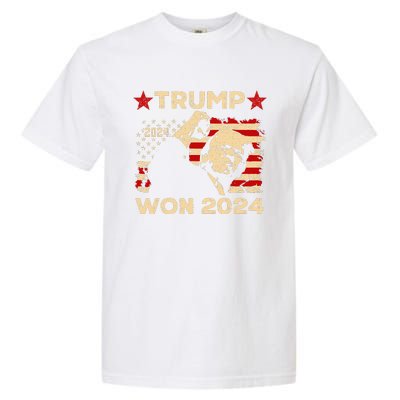 Trump Won Fist Pump Jd Vance 2024 Inaugration 47th President Garment-Dyed Heavyweight T-Shirt