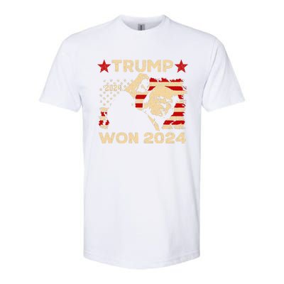 Trump Won Fist Pump Jd Vance 2024 Inaugration 47th President Softstyle CVC T-Shirt