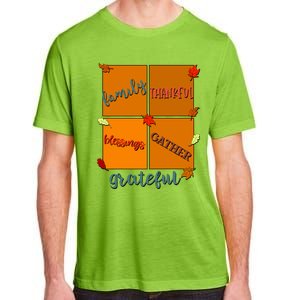 Thanksgiving Words Family Thankful Blessings Gather Meaningful Gift Adult ChromaSoft Performance T-Shirt