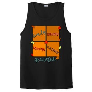 Thanksgiving Words Family Thankful Blessings Gather Meaningful Gift PosiCharge Competitor Tank