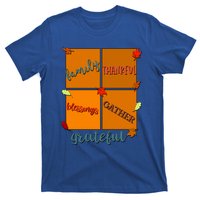 Thanksgiving Words Family Thankful Blessings Gather Meaningful Gift T-Shirt