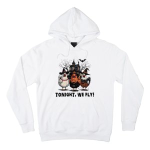 Tonight We Fly Funny Chicken Halloween Spooky Season Hoodie