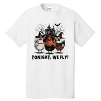 Tonight We Fly Funny Chicken Halloween Spooky Season Tall T-Shirt