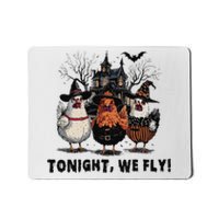 Tonight We Fly Funny Chicken Halloween Spooky Season Mousepad