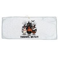 Tonight We Fly Funny Chicken Halloween Spooky Season Large Microfiber Waffle Golf Towel