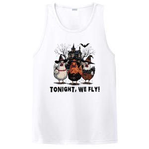 Tonight We Fly Funny Chicken Halloween Spooky Season PosiCharge Competitor Tank