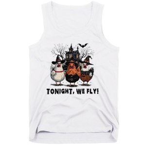 Tonight We Fly Funny Chicken Halloween Spooky Season Tank Top