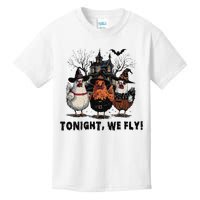 Tonight We Fly Funny Chicken Halloween Spooky Season Kids T-Shirt