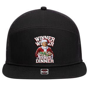 Trump Winner Funny Winner Trump Cookies Dinner Christmas 7 Panel Mesh Trucker Snapback Hat