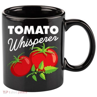 Tomato Whisperer Funny Vegan Farmer Garden Farm Lover Outfit 11oz C Handle Ceramic Mug