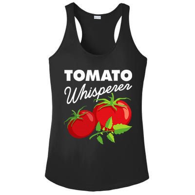 Tomato Whisperer Funny Vegan Farmer Garden Farm Lover Outfit Ladies PosiCharge Competitor Racerback Tank