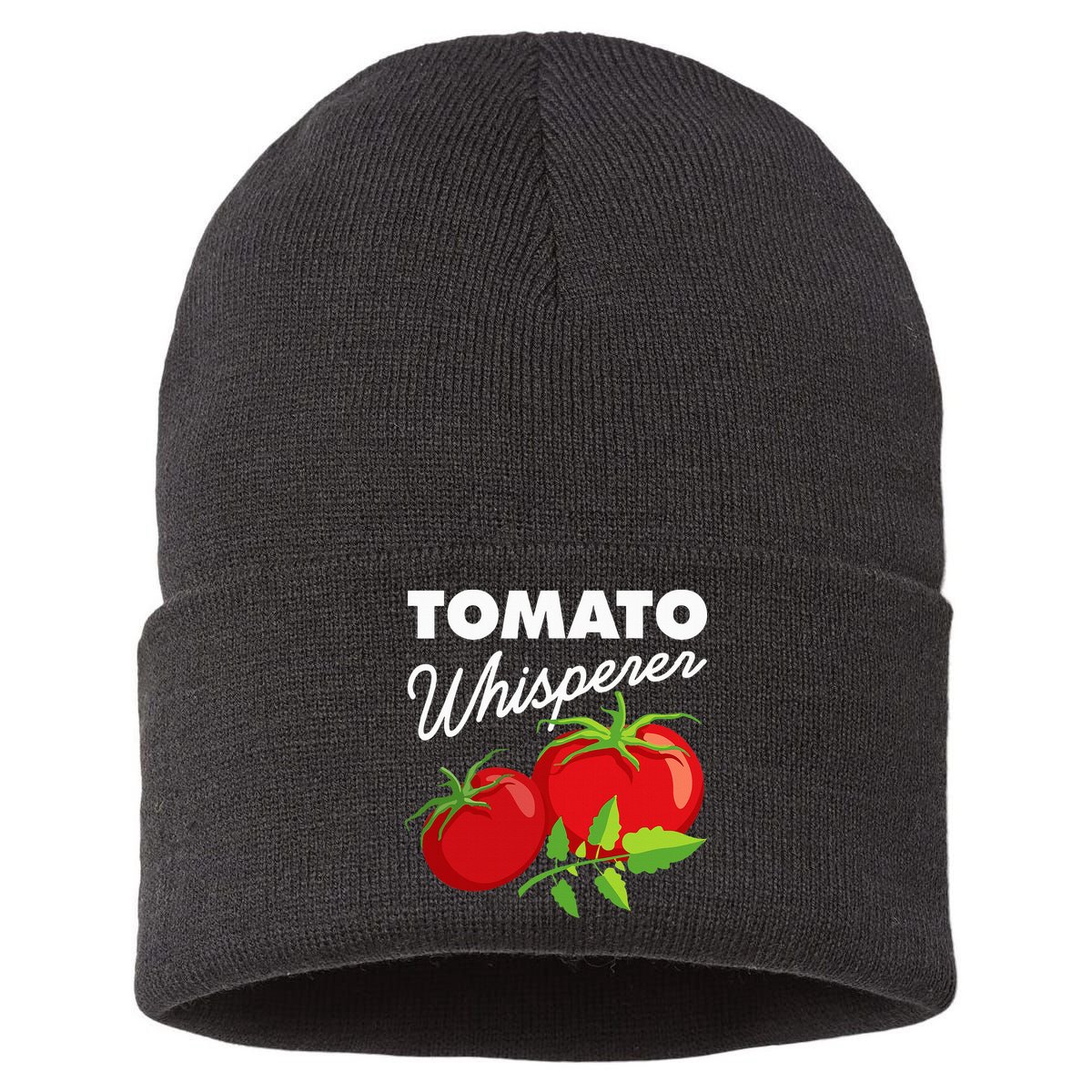 Tomato Whisperer Funny Vegan Farmer Garden Farm Lover Outfit Sustainable Knit Beanie
