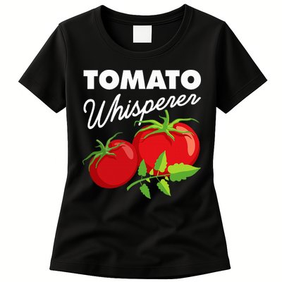 Tomato Whisperer Funny Vegan Farmer Garden Farm Lover Outfit Womens T-Shirt