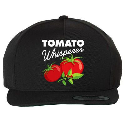 Tomato Whisperer Funny Vegan Farmer Garden Farm Lover Outfit Wool Snapback Cap