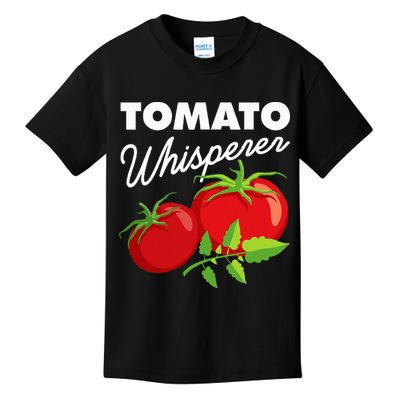 Tomato Whisperer Funny Vegan Farmer Garden Farm Lover Outfit Kids T-Shirt