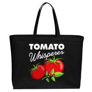 Tomato Whisperer Funny Vegan Farmer Garden Farm Lover Outfit Cotton Canvas Jumbo Tote