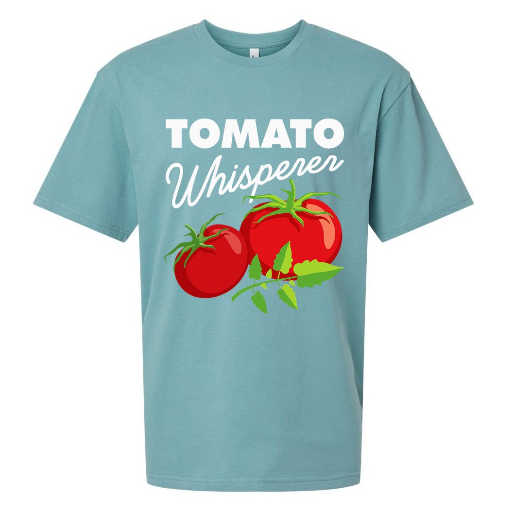 Tomato Whisperer Funny Vegan Farmer Garden Farm Lover Outfit Sueded Cloud Jersey T-Shirt