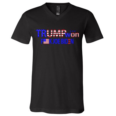 Trump Won F Joe Biden V-Neck T-Shirt