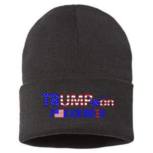 Trump Won F Joe Biden Sustainable Knit Beanie