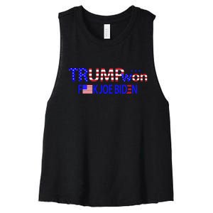 Trump Won F Joe Biden Women's Racerback Cropped Tank